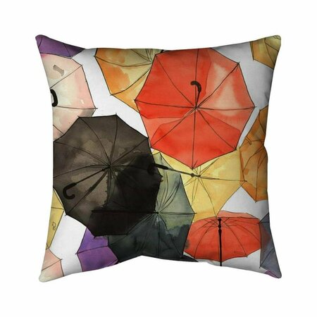 BEGIN HOME DECOR 20 x 20 in. Suspended Umbrellas-Double Sided Print Indoor Pillow 5541-2020-MI108